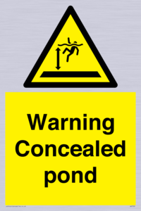 Warning Concealed pond