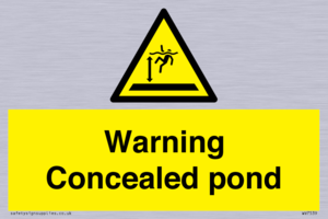 Warning Concealed pond