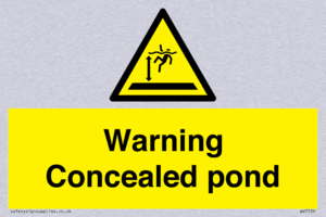 Warning Concealed pond