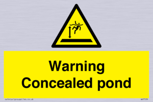 Warning Concealed pond