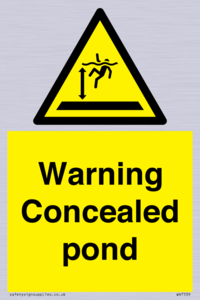 Warning Concealed pond