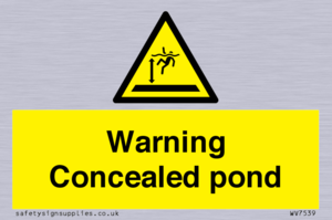 Warning Concealed pond