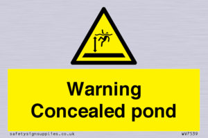 Warning Concealed pond