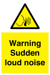 Warning Sudden loud noise