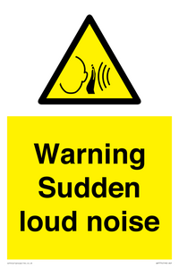 Warning Sudden loud noise