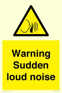 Warning Sudden loud noise