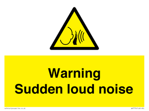Warning Sudden loud noise