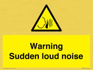 Warning Sudden loud noise