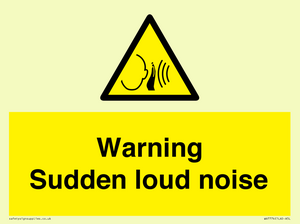 Warning Sudden loud noise