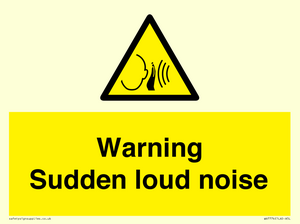 Warning Sudden loud noise