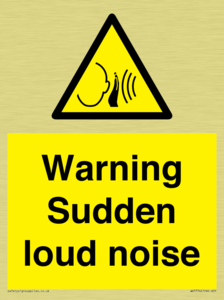 Warning Sudden loud noise