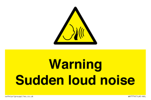 Warning Sudden loud noise