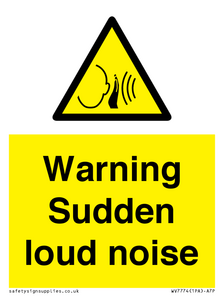 Warning Sudden loud noise