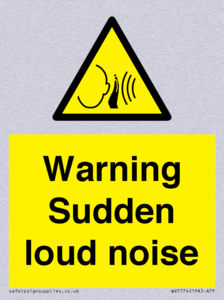 Warning Sudden loud noise