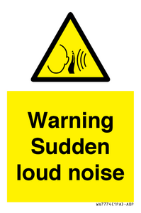 Warning Sudden loud noise