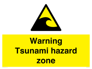 Warning Tsunami hazard zone