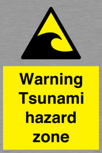 Warning Tsunami hazard zone
