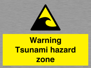Warning Tsunami hazard zone