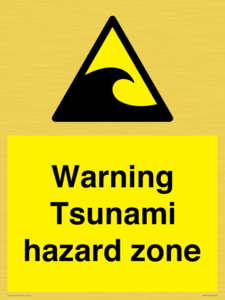 Warning Tsunami hazard zone
