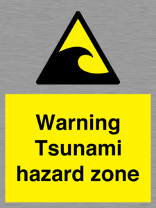 Warning Tsunami hazard zone