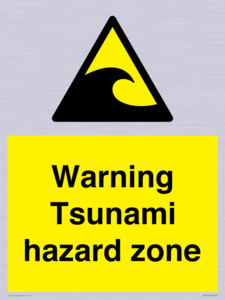 Warning Tsunami hazard zone
