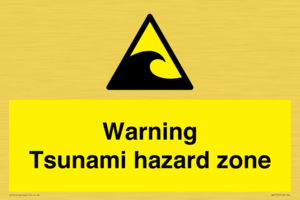Warning Tsunami hazard zone