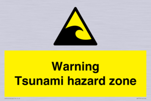 Warning Tsunami hazard zone