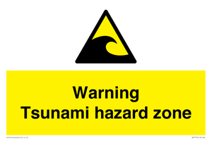 Warning Tsunami hazard zone