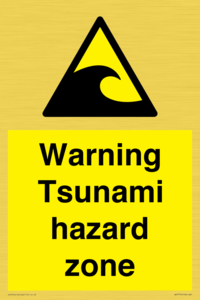 Warning Tsunami hazard zone