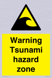 Warning Tsunami hazard zone