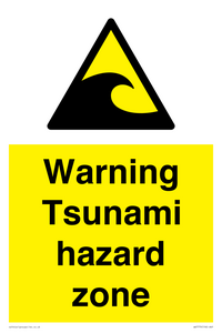 Warning Tsunami hazard zone