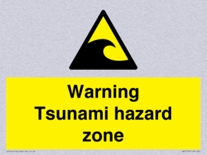 Warning Tsunami hazard zone