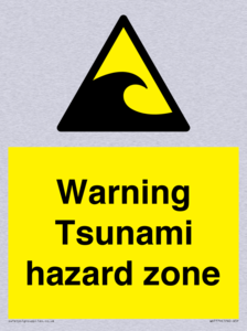 Warning Tsunami hazard zone
