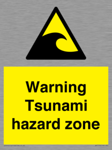 Warning Tsunami hazard zone