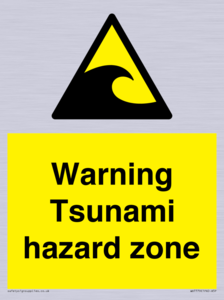 Warning Tsunami hazard zone