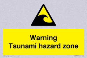 Warning Tsunami hazard zone