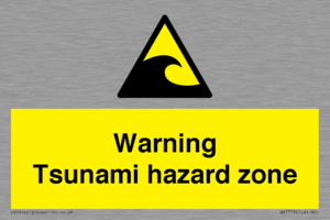Warning Tsunami hazard zone