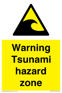 Warning Tsunami hazard zone