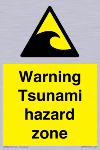 Warning Tsunami hazard zone
