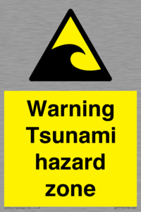 Warning Tsunami hazard zone
