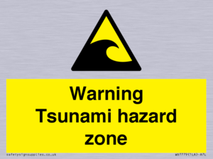Warning Tsunami hazard zone
