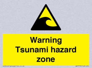 Warning Tsunami hazard zone