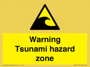Warning Tsunami hazard zone