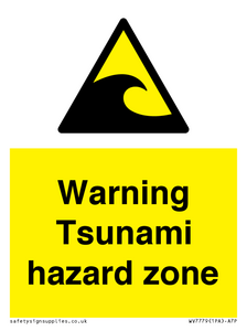 Warning Tsunami hazard zone