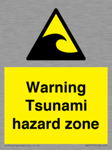 Warning Tsunami hazard zone