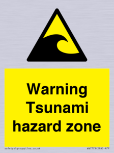 Warning Tsunami hazard zone