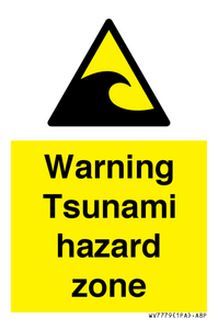 Warning Tsunami hazard zone