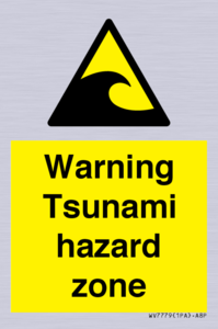 Warning Tsunami hazard zone