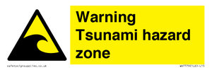 Warning Tsunami hazard zone