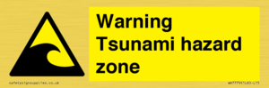 Warning Tsunami hazard zone